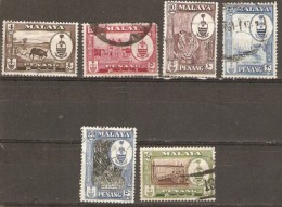 Malaysia  Penang 1960  Various Values To $5  Fine Used - Perlis