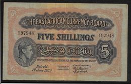 Kenya -  5 Schillings - 1-6-1939 - Pick N°26A - TTB - Kenia