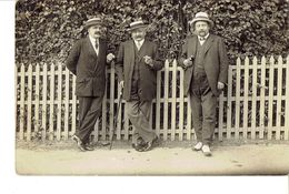 Cpa Photo Hommes Avec Chapeau - Andere & Zonder Classificatie