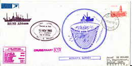 South Africa Paquebot Cover Cape Town Posted At Sea 10-11-1983 RS/NS Africana 13 Voyage With A Lot Of Postmarks - Covers & Documents