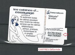 VARIÉTÉS   07 /01 LES CABINES ESSAYAGE  F1158  SO6 UNITE 50 UTILISÉE - Variétés