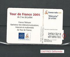 VARIÉTÉS FRANCE TÉLÉCARTE TOUR DE FRANCE 2001   06 /01 F1141 GEM 2 UNITÉ  50 UTILISÉE - Varietà