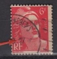 Variété Sur Gandon 6f Rose, Mèche Croisée - Used Stamps