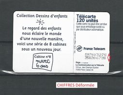 VARIÉTÉS FRANCE TÉLÉCARTE 1999  F993  970 OB2 CABINE MARC 120  UNITÉ UTILISÉE - Fehldrucke