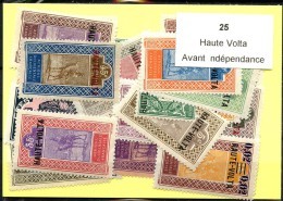 25 Timbres Haute Volta Avant Independance - Otros & Sin Clasificación