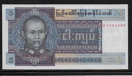 Birmanie -  5 Kyats - Pick N°57 - Neuf - Otros – Asia