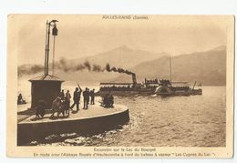 73 Savoie - Aix Les Bains Le Bateau Vapeur " Les Cygnes Du Lac " En Route Pour L'abbaye D'hautecombe Ed Photo Barrois - Aix Les Bains