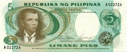 PHILIPPINES 5 PESOS ND (1969) P-143a UNC  SIGN. MARCOS & CALALANG [PH1002a] - Philippinen