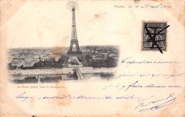 ¤¤  -  PARIS   -  La Tour Eiffel , Vue Du Trocadéro En 1900  -  Oblitération   -  ¤¤ - Arrondissement: 16