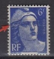 Variété Sur Gandon 6f Outremer Neuf Sans Charnière, Méche Reliée - Used Stamps