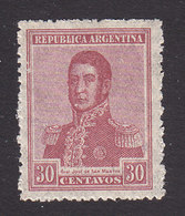 Argentina, Scott #274, Mint No Gum, San Martin, Issued 1920 - Neufs