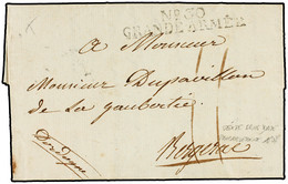 1807. "AU CAMP DE LEGUITZ LE 5 JUILLET" A FRANCIA. FRANCE. CARTA COMPLETA. MARCA "Nº 30/GRANDE ARMÉE" EN NEGRO. - Legerstempels (voor 1900)