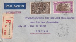 LETTRE MADAGASCAR.1 9 36. RECOMMANDÉ TANANARIVE POUR LA FRANCE.   / 2 - Brieven En Documenten