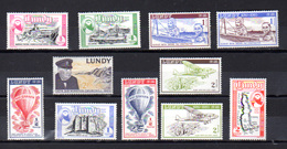 1954-65 Lundy 1954-65, Poste Locale, Iles Britannique, Petit Lot Charnière - Non Classificati