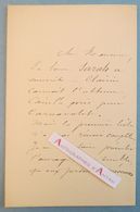 L.A.S Paul RENOUARD Peintre - Sarah [BERNHARDT] - Clairin Cain Worms-Barretta Carnavalet Cour-Cheverny Lettre Autographe - Maler Und Bildhauer