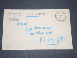 CANADA - Enveloppe  ( Canadien  Légion War Services ) En Franchise En 1946 Pour Paris - L 15257 - Storia Postale