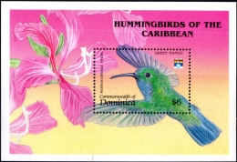 BIRDS-HUMMING BIRDS OF THE CARIBBEAN-GREEN MANGO-MS-SCARCE-MNH-M2-55 - Colibris