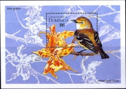 BIRDS-WHITE EYED VIREO-DOMINICA-MS-SCARCE-MNH-M2-54 - Kolibries