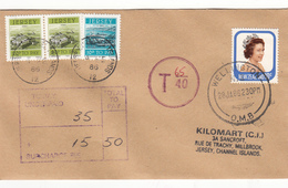 New Zealand Pictorial Used On Underpaid Cover To Jersey With Postage Due 2 X 20p + 10p - Timbres-taxe
