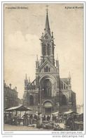 SAINT - GILLES ..-- Eglise Et Marché . Vers SOUVRET ( Mr Octave GUILLAIN , Instituteur ) . Voir Verso . - St-Gilles - St-Gillis