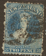 NZ 1864 FFQ 2d Deep Blue SG 114 U #AID121 - Used Stamps