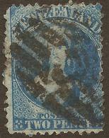 NZ 1864 FFQ 2d Deep Blue SG 114 U #AID122 - Used Stamps