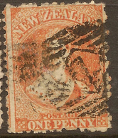 NZ 1864 FFQ 1d Orange SG 112 U #AID116 - Used Stamps