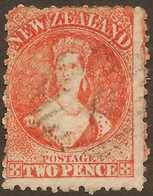 NZ 1871 FFQ 2d Vermilion SG 138 U #AID165 - Usados