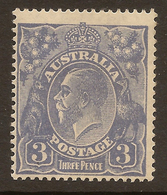 AUSTRALIA 1926 3d KGV P14 SG 90 HM #AID234 - Neufs