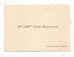 Carte De Visite , 18 Passage Leroy , Nantes - Tarjetas De Visita