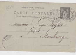 FRANCE 1909 ENTIER POSTAL CARTE REPIQUEE  DE PARIS - Cartes Postales Repiquages (avant 1995)