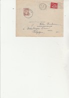 LETTRE AFFRANCHIE N° 283  ET TAXE BELGE N° 41  - CAD PARIS 1936 - 1960-.... Cartas & Documentos