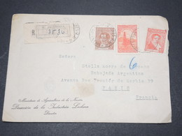 ARGENTINE - Enveloppe En Recommandé Pour Paris En 1939 - L 15286 - Cartas & Documentos