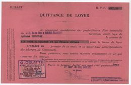 Quittance De Loyer /Reçu/Timbre Fiscal 1,20 Franc / Boulogne-Billancourt/ 1942                        QUIT6 - Unclassified