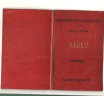 SAULT  Plan Ministere De L'intérieur Librairie HACHETTE Tirage De 1888 - TTBE + Intérieur Couleur Excellent état - Cartes Topographiques