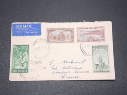 NOUVELLE ZÉLANDE - Enveloppe De Riverton Par Avion Pour La France En 1951 , Affranchissement Plaisant - L 15296 - Covers & Documents