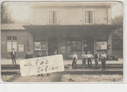 SAINTE - GENEVIEVE Des BOIS / PERRAY - VAUCLUSE  - La Gare     ( Carte Photo Peu Fréquente En L'état ) - Sainte Genevieve Des Bois