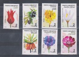 AC - TURKEY STAMP - PLANTS TULIP, OLIVE, RHODODENDRON PONTICUM L, CROCUS ANTALYENSUS, CROWN IMPERIAL, CORNFLOWER, LOVE F - Ungebraucht