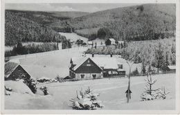 AK Oberrittersgrün Böhmische Mühle Gasthof Rittersgrün Winter Breitenbrunn Ehrenzipfel Goldenhöhe Zlaty Kopec Gottesgab - Breitenbrunn