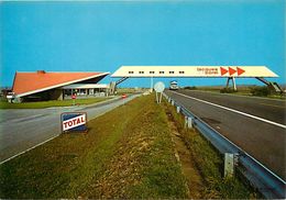 Ref W218- Autoroute A6- Paris - Venoy - Yonne - Lyon - Restaurants Jacques Borel - Station Total - Carte Bon Etat - - Venoy