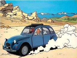 Ref W204- Illustrateurs - Illustrateur Hergé - Tintin - Publicité Voiture Automobile Citroen La Bande Déssinée  - - Hergé