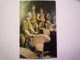 SHEFFIELD  :  The  KNIFE GRINDERS  -  Carte Couleur  1906    - Sheffield