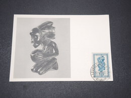 CONGO BELGE - Carte Maximum 1952 , Statuette , édition Biomarine De Dieppe - L 15444 - Briefe U. Dokumente