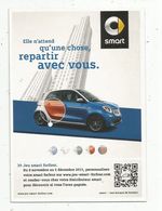 Cp , Automobile, Smart Forfour ,4 Places , Publicité , Vierge - Voitures De Tourisme