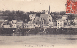 37. SAINT CYR SUR LOIRE. CPA . DE TOURS A LUYNES. VUE DE SAINT CYR . ANNEE 1910 - Saint-Cyr-sur-Loire