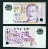 SINGAPORE  -  2015  $2  2 Hollow Stars On Reverse  UNC Banknote - Singapur