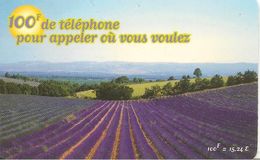 CODCARTE-FRANCE TELECOM-100FFCHAMPS De LAVANDE-V° N°  COLLES- NEUF-TBE LUXE- - Tickets FT