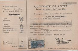 Quittance De Loyer /Reçu/Timbre Fiscal 11 Francs/ Boulogne-Billancourt/ 1951       QUIT31 - Unclassified