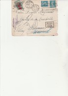 LETTRE AFFRANCHIE N° 140 X2 - A DESTINATION SUISSE AVEC TIMBRES TAXES SUISSE N° 47 X 2  ANNEE 1924 - 1960-.... Storia Postale