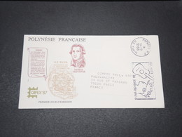 POLYNÉSIE - Enveloppe De Papeete Pour Paris En 1988 , Enveloppe 1 Er Jour Sans Affranchissement - L 15500 - Lettres & Documents